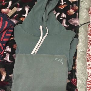 Puma Green Hoodie Sweater